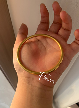 磨砂素圈钛钢手镯古法实心简约轻奢精致百搭设计感叠戴手饰