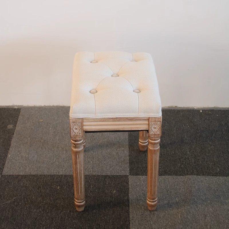 美式换鞋凳实木复古梳妆凳进门穿鞋凳试衣间化妆凳床尾凳美甲凳子,淘宝优惠券,粉丝福利购,淘宝优惠卷