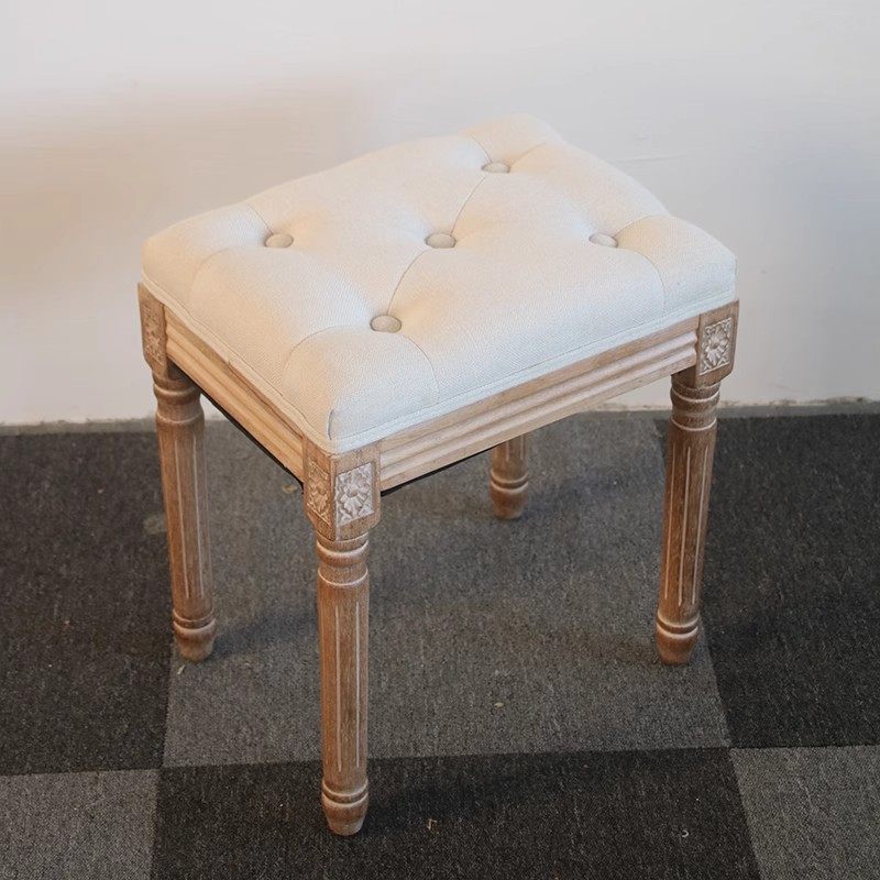 美式换鞋凳实木复古梳妆凳进门穿鞋凳试衣间化妆凳床尾凳美甲凳子,淘宝优惠券,粉丝福利购,淘宝优惠卷