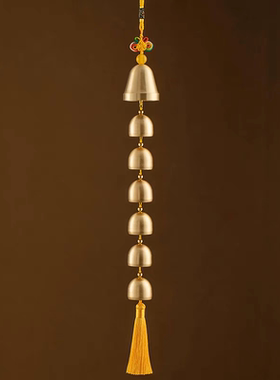 铜铃铛风铃挂饰家居房间大门装饰品平安挂件五黄二黑