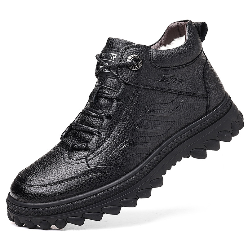 冬季大码男鞋45东北雪地靴46羊毛皮毛一体棉靴47加厚保暖棉皮鞋48,淘宝优惠券,粉丝福利购,淘宝优惠卷