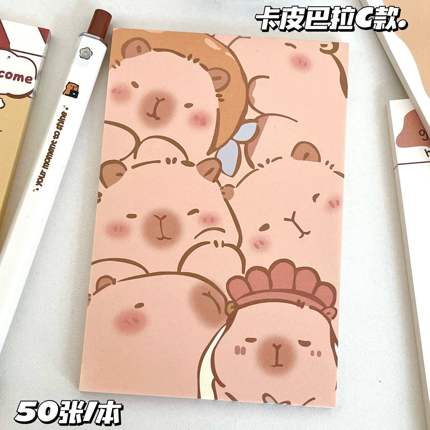 新款可爱线条小狗A7系列便签本无粘性学生卡通记事本高颜值留言贴 - 图3