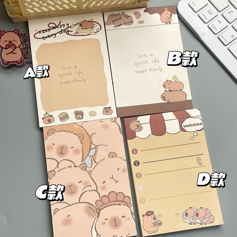 新款可爱线条小狗A7系列便签本无粘性学生卡通记事本高颜值留言贴 - 图1