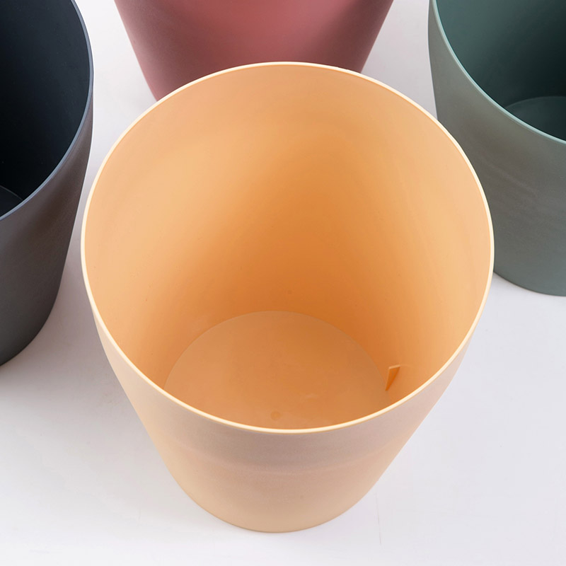 北欧风厨房垃圾桶 可爱少女卧室加厚塑料桶 家用客厅创意大号纸篓 - 图2