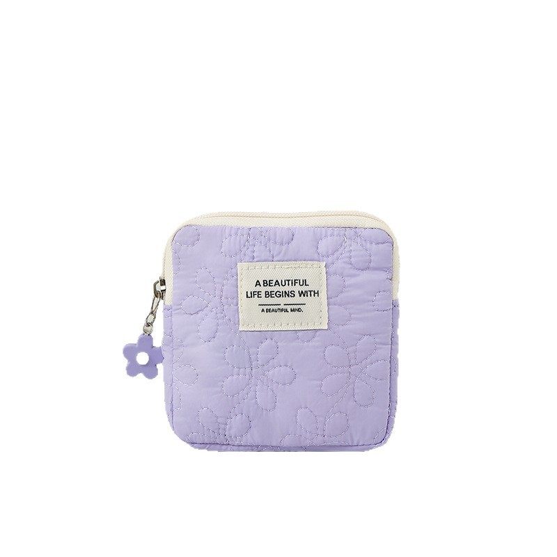 可爱小花杂物收纳袋卫生棉包耳机包口红包数码整理包零钱包杂物袋,淘宝优惠券,粉丝福利购,淘宝优惠卷