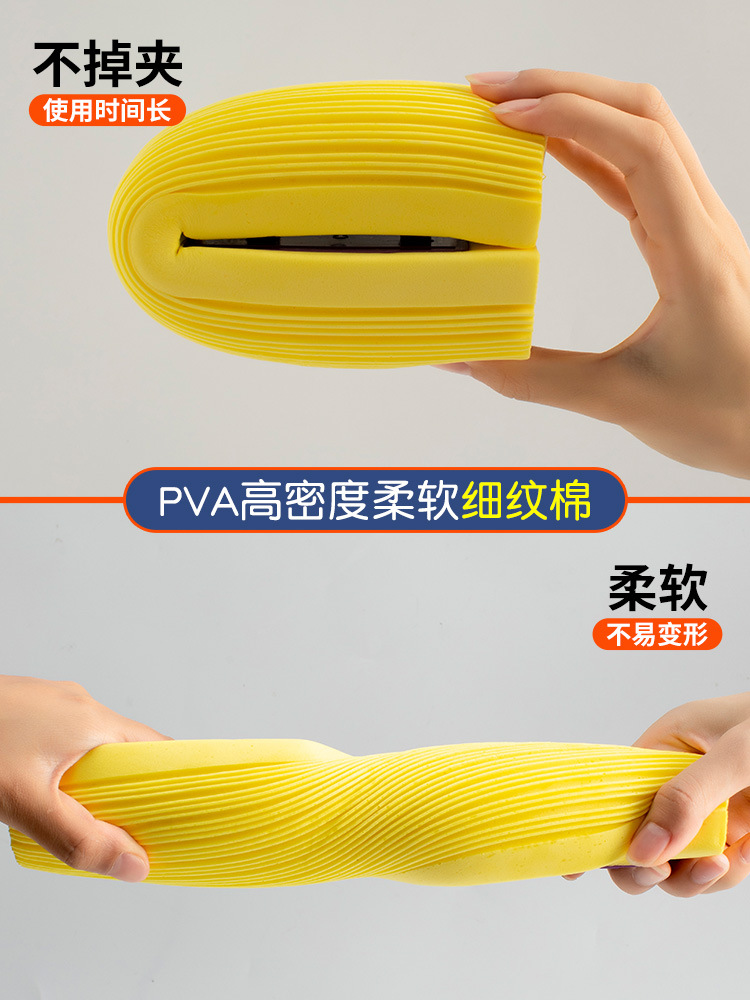 通用海绵拖把头替换装创新吸水胶棉拖布头卡槽滚轮式2833cm厘米D - 图0