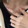 Suzyacc kr niche seven-grain sterling silver ring heavy industry versatile index finger ring big-name light luxury personalized ring