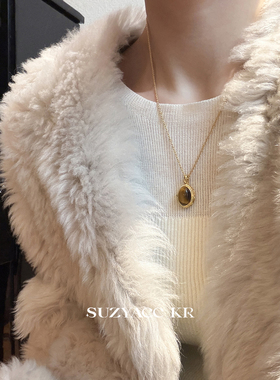 【新品限时2件88折】12.30 20点美拉德虎眼石项链