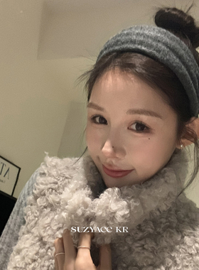 【藤姐易梦玲推荐】suzyacc kr慵懒柔软针织发箍通勤简约百搭头箍