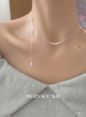suzyacc kr不规则碎银盘缠925银项链简约小众高级感百搭锁骨链女