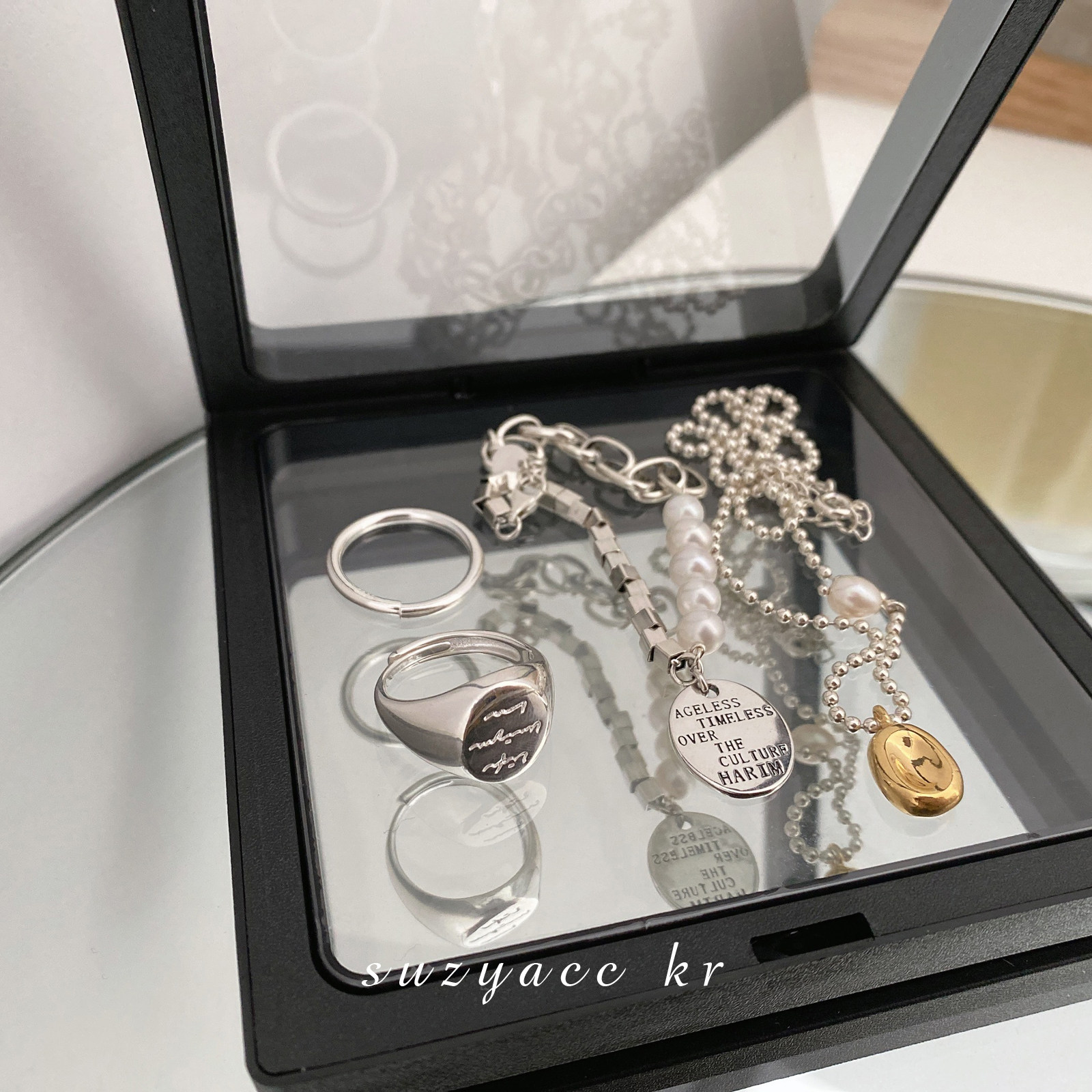 韩国大号悬浮膜饰品首饰盒耳饰戒指手链手串收纳盒项链盒手饰女盒,淘宝优惠券,粉丝福利购,淘宝优惠卷