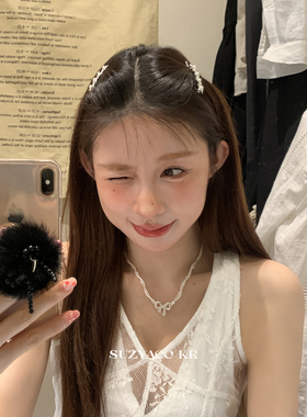suzyacc kr星星合成锆石磁吸扣发夹百搭甜酷小众高级感侧边刘海夹