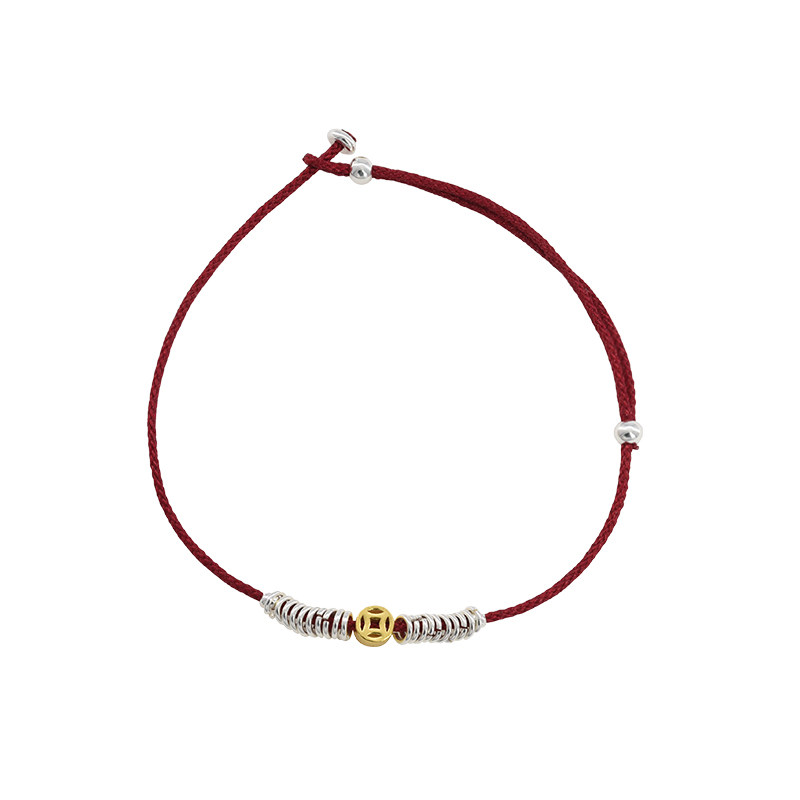 suzyacc kr钱币碎银红绳手链女2025年新轻奢小众精致本命年编织绳,淘宝优惠券,粉丝福利购,淘宝优惠卷