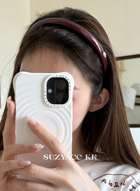 suzyacc kr【藤姐推荐】复古红色皮质细发箍法式小众高级百搭头箍