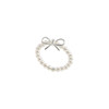 Suzyacc kr sterling silver bow imitation pearl ring elastic light luxury temperament high-end index finger ring adjustable