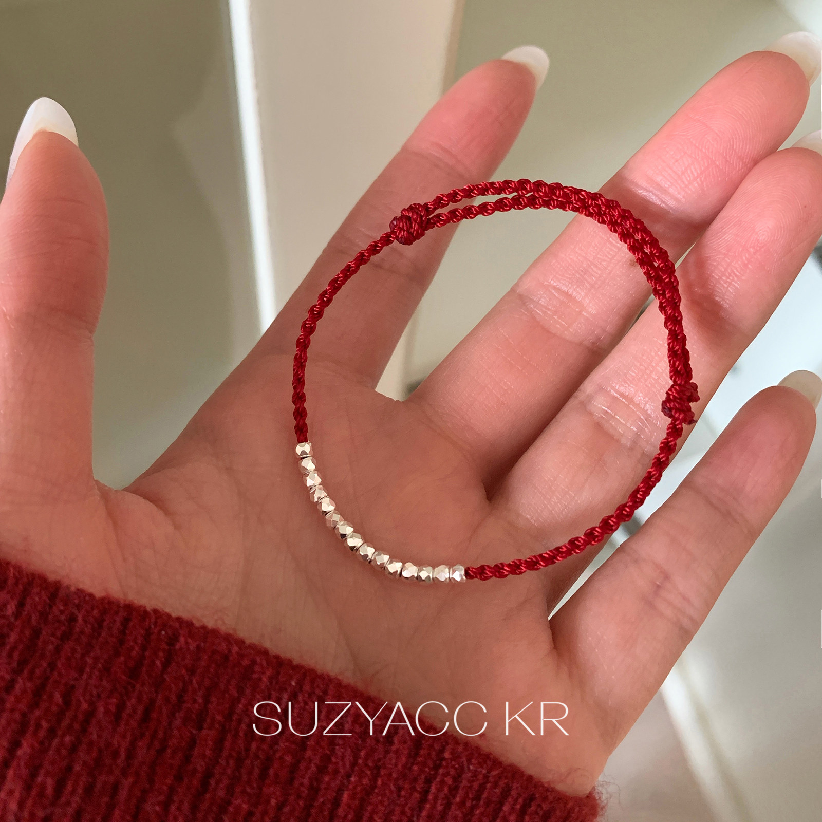 【新品限时2件88折】1.21 20点本命年红绳纯银蹦迪珠手链手绳,淘宝优惠券,粉丝福利购,淘宝优惠卷