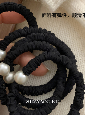 基础款仿珍珠皮筋百搭头绳发圈