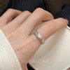 Suzyacc kr niche seven-grain sterling silver ring heavy industry versatile index finger ring big-name light luxury personalized ring