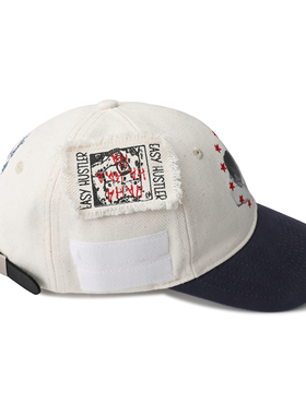 Tiesake EasyHustler Cap做旧水洗可拆卸贴布Vintage复古棒球帽