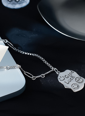 个性百搭笑脸项链女ins嘻哈复古简约港风潮酷街头时尚感饰品