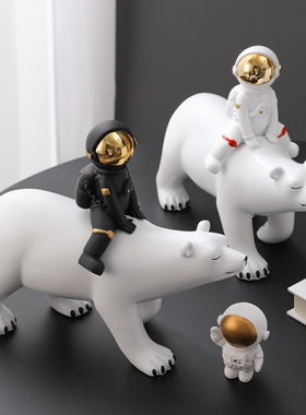 轻奢电脑桌北欧太空人宇航员摆件