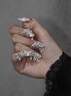 复古风国风落雨霜花流苏护甲指套新中式非遗古典风个性套古装