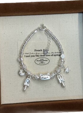 法棍猫吉言刀叉星多宝手串盘缠手环开运发财叠戴可爱手链女生