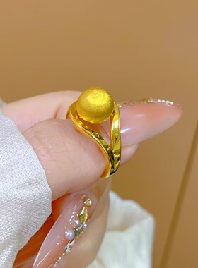 金色优雅气质有求必应戒指