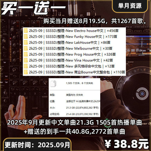 包房酒吧专业DJ打碟套曲资源百大DJ歌路英中文电子舞曲越南鼓音乐 - 图0