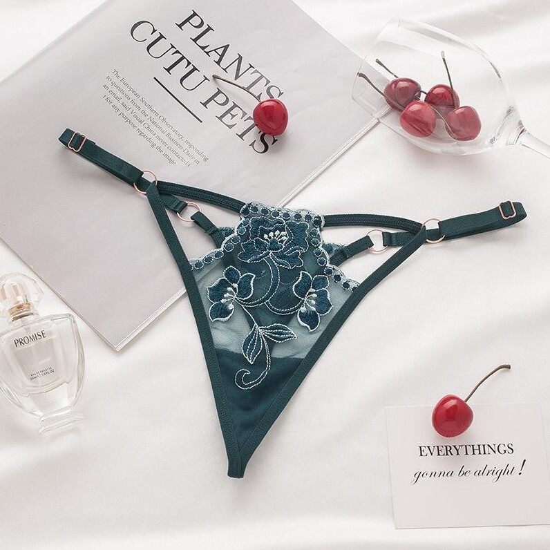 绣花中国无痕刺绣丁字裤女一根线透视性感内裤可调节大小低腰时尚,淘宝优惠券,粉丝福利购,淘宝优惠卷