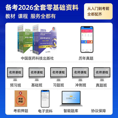 咨询打折！官方指南+网课+直播+答疑】执业药药师2026年教材中药一西药二综合知识与技能药事管理法规中国医药科技出版社 - 图0