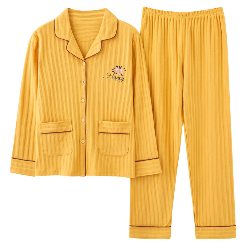 睡衣女春秋季纯棉长袖长裤两件套全棉开衫韩版休闲中年妈妈家居服,淘宝优惠券,粉丝福利购,淘宝优惠卷