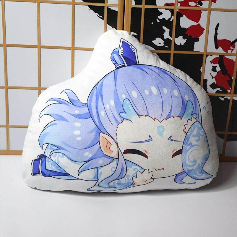 哪吒敖丙公仔降世双面表情毛绒抱枕趴趴毛绒二次元动漫周边