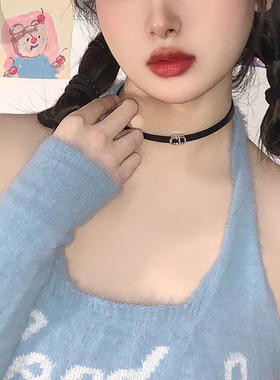 女纯欲字母CD项链女款