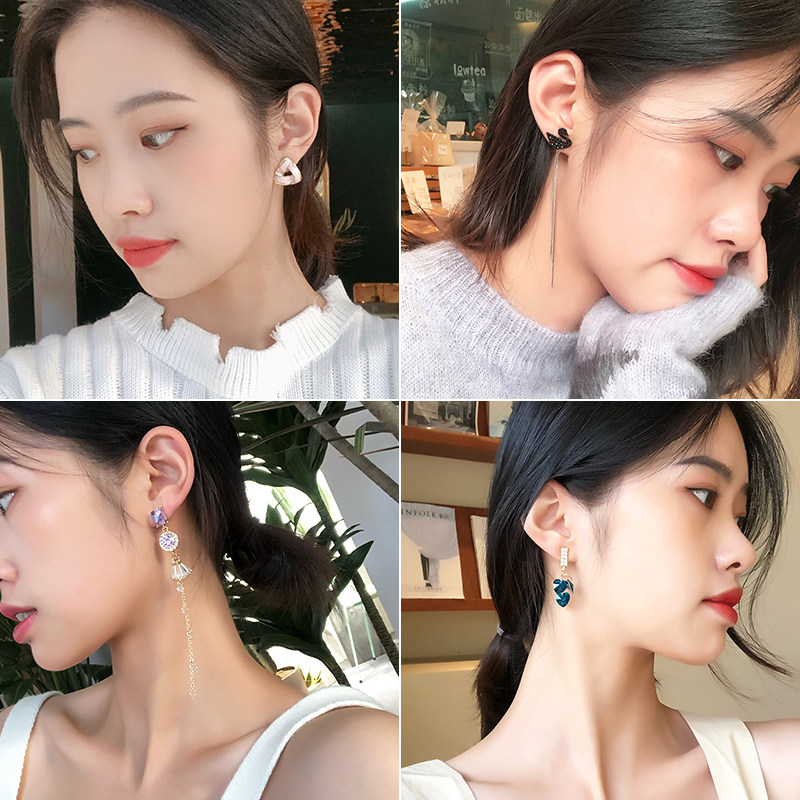 纯银针耳环女2026新款爆款网红气质耳钉坠珍珠小众设计高级感耳饰