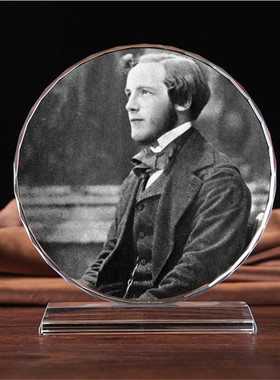 英国创始人画像水晶模型摆件定制