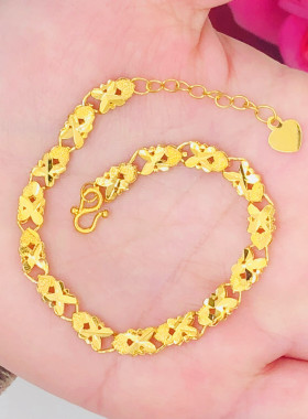 女沙金民族风四叶草爱心金鱼时尚