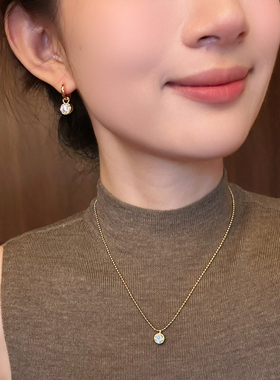 经典泡泡钻耳环女高级感轻奢耳坠