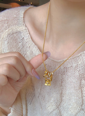 蜜蜂妈手作有钱花吊坠项链女