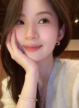 孙千同款金色耳圈女高级感精致