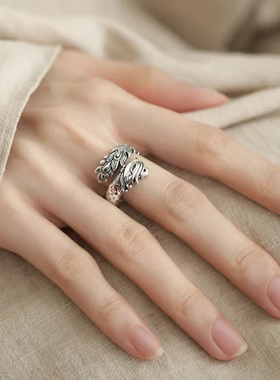 龙凤对戒情侣款国风活口可调节