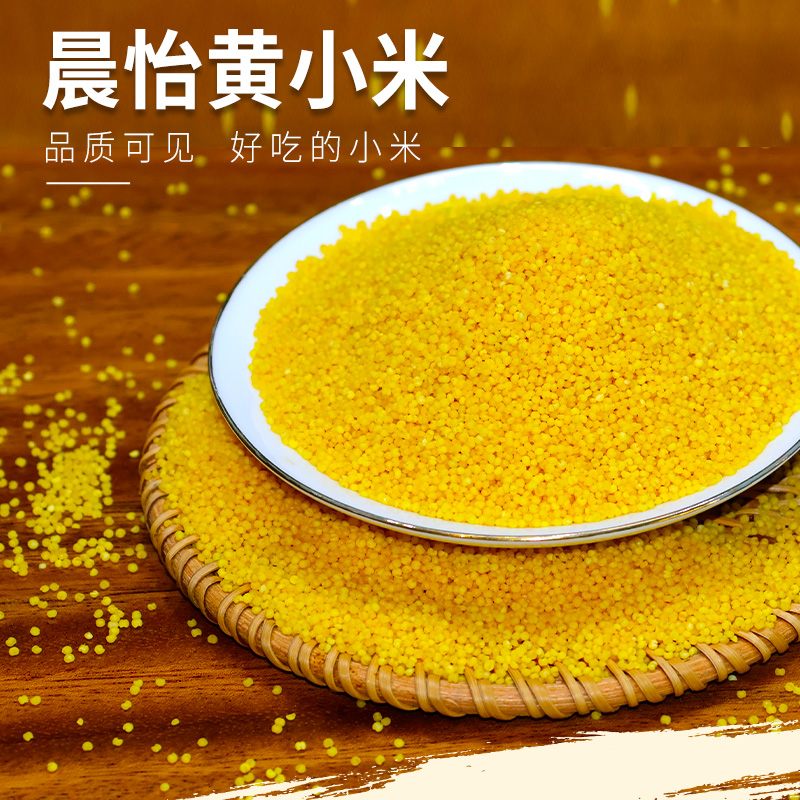 新米晨怡小米香小粒黄米2.5公斤曲周特产杂粮米粥农家食用小黄米-图0