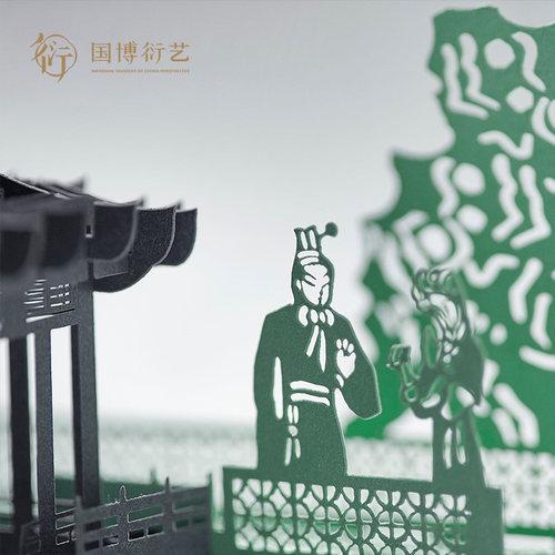中国国家博物馆大观园3D立体卡片创意镂空文艺清新贺卡礼品礼物 - 图2