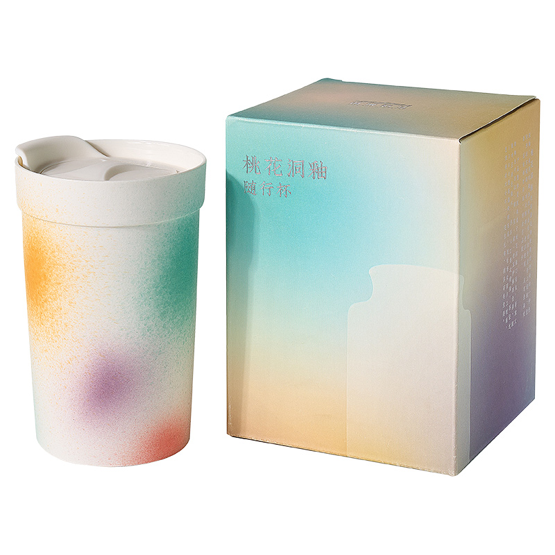 中国国家博物馆桃花洞釉随行杯手工杯子女生礼物家居创意生日礼物,淘宝优惠券,粉丝福利购,淘宝优惠卷