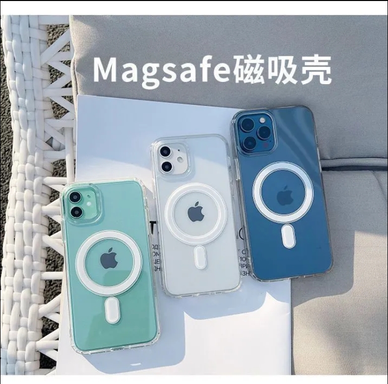 华强北Magsafe磁吸保护套带动画适用iPhone14手机壳透明苹果15pro max官方同款13 pro网红12mini无线充电超薄 - 图1