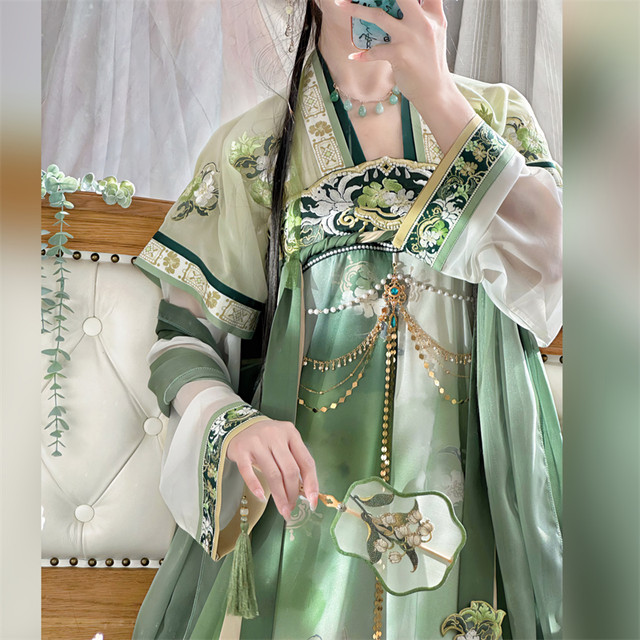 Mo Chen Yanyu Original Hanfu Tang system Qi breasts broken skirt embroidered printed fairy gas daily thinness