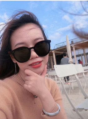 gm圆形大框太阳眼镜明星网红同款