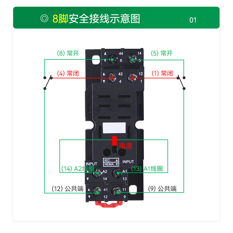 施耐德宽脚继电器大功率15A RPM22BD 8脚5脚14脚继电器DC24V 220V