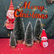 Christmas Scene Placement Mini Snowy Christmas Tree to dress the desktop shop window New swing Shine Photo props