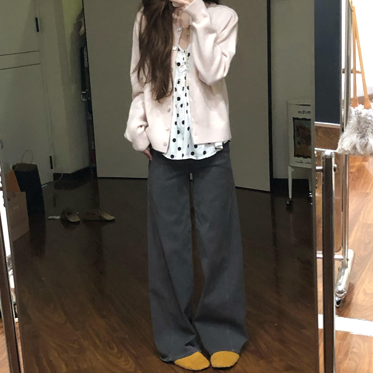 美式大码复古纽扣微喇牛仔裤女2025新款宽松显瘦垂感拖地直筒裤子,淘宝优惠券,粉丝福利购,淘宝优惠卷